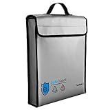 TuoBak's Feuerfeste Dokumententasche, Kassette Feuerfest,Tresor Feuerfest Dokumententasche a4 Aktentasche für A4 Dokumente Passport Bankdatei Wertsachen (40 x 32 x 7.8)