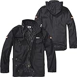 BWuM Feldjacke M65 + Patch & Flaggen, Größe:XXL, Farbe:Schwarz