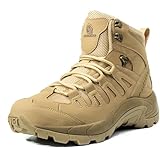 derlychug Herren Wanderschuhe Militärische Taktische 6in Rucksack Leichte Arbeit Outdoor Wandern Wüste Atmungsaktive Jagd Trekking Stiefel (Sand,45.)