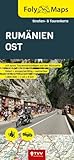 FolyMap Rumänien Ost: Straßen- und Tourenkarte 1:800 000 | foliert | wasserfest | reißfest