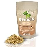 Birkenrinden-Extrakt - Betulin - 100g vegan in einem widerverschließbaren Standbeutel aus recycelbarem, lebensmittelechtem Material, ohne Aluminium.