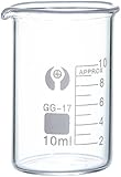 Labor Messbecher Set 10ml – Durchsichtige Glas Messzylinder mit Skala für Küche and Chemieexperimente