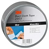 3M Universelles Gewebeklebeband 2903, Duct Tape, Starkes Panzertape, Reparatur Klebeband, Starke Klebkraft, leicht abreißbar, 48mm x 50m, Silber - 1 Rolle