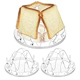 Camping Toaster für Toastablett, 4 Scheiben Edelstahl Faltbarer Toastablett, Mini Toaster Camping Zubehör mit Faltbarem Ständer für Familien Outdoor Angeln Picknick Urlaub