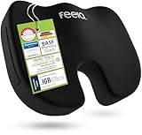 feela.® Orthopädisches Sitzkissen [3 Härtegrade] - Ergonomisches Sitzkissen für Bürostuhl & Co - Wirkt Schmerzreduzierend, Erhöht Sitzkomfort, Fördert Durchblutung und Entlastet das Steißbein (Weich)