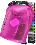 Nordlight Dry Bag 5L Wasserdichter Beutel - (Pink) Wasserdichter Packsack Mit Roll Top Verschluss Und Schultergurt | Schwimmen, Baden, Strand, Kanu, Stand Up Paddling, Tauchen