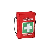 Tatonka First Aid Complete - Erste Hilfe Set mit umfangreichem Inhalt für 1 bis 4 Personen - U. a. Rettungsdecke, Checkliste und Spickzettel für die Erstversorgung - 18 x 12,5 x 5,5 cm - rot