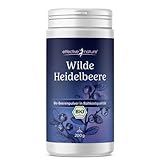 Wilde Heidelbeeren Bio Pulver - 200 g - Fruchtpulver in Rohkostqualität - Reich an Antioxidantien - Blaubeeren Pulver (Vaccinium myrtillus)