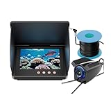 Unterwasser-Angelkamera,Visueller Fischfinder,Angelkamera,4,3 Zoll-HD-Bildschirm Unterwasser Kamera, Fishfinder,IP67 wasserdicht und 12 Infrarot-LED,für EIS, Fluss und Boot(15M Cable)