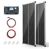 Nicesolar 200W Solaranlage Wohnmobil Komplettset 100W Solarpanel 12V mit Laderegler für netzunabhängige 12/24 Volt Energieladung für Wohnmobil, Boot, Wohnwagen, Haushalt