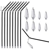 Fizdoqg Fishing Angelblei Set Angel Zubehör 20/40/60g Birnenblei Angeln Grundblei Angeln, Blei für Angeln, Angelgewichte mit 8 Anti Tangle für Das Angeln im Freien