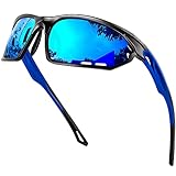 Bircenpro Sport Sonnenbrille für Herren Polarisiert: UV Schutz Verspiegelt Sportbrille für Männer Baseball Radfahren Fahren Angeln Golf Motorrad Laufen