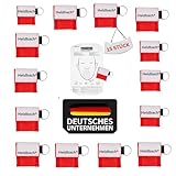 Heldbach® 15 Beatmungsmaske Erste Hilfe Hygienisches Beatmungstuch mit Schlüsselanhänger für Mund-zu-Mund-Beatmung Kompakt & ideal für Notfälle, HLW, unterwegs beatmungstuch, beatmungsmaske
