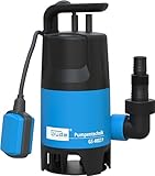 Güde Schmutzwassertauchpumpe GS 4002 P (400 W, 7500 l/h, Förderhöhe max 5 m, Eintauchtiefe max 4 m, Noryllaufrad, 10 m Anschlusskabel, variabel einstellbarer Schwimmerschalter, Thermoschutz)