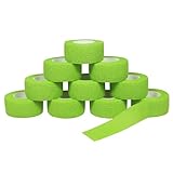 QiGui 10 Rollen Fingerpflaster Selbsthaftend Bandage Elastische Verband 2,5cm x 4,5m Wasserfestes Selbstklebender Haftbandage Cohesive Fixierverband Pflasterverband Pet Vet Wrap für Erste Hilfe Sport