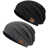 iParaAiluRy Mütze Herren Beanie Herren Haube Männer für den Alltag, Doppellagige Weiche Wintermütze Herre n, Unisex Einheitsgröße