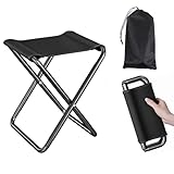 Klapphocker Camping, Campinghocker Faltbar, Angelhocker Faltbar, Gartenhocker Klappbar, Leichter Reisehocker, Klappstuhl Mini Für Camping, Angeln, Picknick, Reisen Und Wandern(23 x 26 x 31CM)