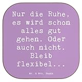 Mr. & Mrs. Panda Coaster Spruch Gelassenheit in Krisen - Geschenk, Untersetzer für Gläser, Tassenuntersetzer, Tasse, Ruhe bewahren, Positive Einstellung, Stressbewältigung, Krisenbewältigung, Zitat