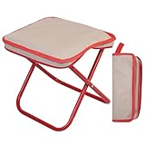 Campinghocker Faltbarer Camping Hocker Tragbarer Klapphocker, 25 cm Höhe Mini Sitzhocker Klappbarer, Kleiner Leicht Falthocker Stool Campingstuhl für Reisen Outdoor Wandern Garten Strand Angelhocker