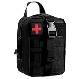 KEESIN Tactical Erste Hilfe Tasche,Taktische Taschen Molle EMT Kleine Pouch Erste Hilfe Set Medizinische Taktische Tasche Medizinische Tasche für Zuhause, Auto, Schule, Camping(Schwarz)
