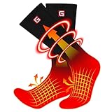 G Beheizte Socken Herren Damen Wiederaufladbare mit Akku Elektrische Beheizbare Socken Winter Warme Socken Fusswärmer Batterie Heizsocken mit Akku,Waschbar Socken Beheizbar für Camping Jagd (M)