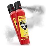 Feuerlöscher Haushalt 2er Set - 750ml - für mehr Sicherheit im Alltag - Idealer Fettbrandlöscher für die Küche - Perfekt geeignet als Mini Feuerlöscher Auto - Löschspray sofort & sicher einsatzbereit