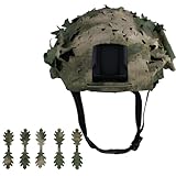 Hrlace Taktischer Helmüberzug Fast Helmbezug Tarnung Airsoft Helm-Abdeckung Militärausrüstung Kampf schnelle Helmabdeckung für Paintball Jagd Schießen Ohne Helm Dschungel-Ruinen#2