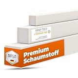 saarschaum • Schaumstoffstreifen Matratzenverlängerung • Schaumstoff Zuschnitt • Bett Lückenfüller • Matratzenausgleich • Matratzenverbinder • Polster • RG2440 10x20x200cm