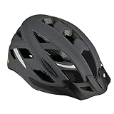 FISCHER Erwachsene Fahrradhelm, Radhelm, Cityhelm Urban Levin, S/M, 52-59cm, grau, mit beleuchtetem Innenring-System