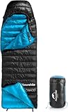 Naturehike CW400 ultraleichter Daunenschlafsack Mumien-Campingschlafsack für Erwachsene Füllkraft 650FP -11℃—6℃ Mit wasserdichtem Kompressionsbeutel Geeignet zum Wandern/Radfahren/Camping