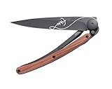 Deejo Taschenmesser OCEAN ANKER, 37 g, Stahl AISI 420, Liner-Lock, Rosenholz, Gürtelclip, Deejo-Box