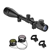UISEBRT Zielfernrohr Gewehrzielfernrohre 6-24x50 AOEG inkl. 11mm Montagen Rot & Grün Punkt Visier Luftgewehr Zielfernrohr Luftgewehr für Jagd Softair und Sport