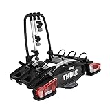 Thule VeloCompact Fahrradträger für Anhängerkupplung 3 Fahrräder, Black/Aluminium