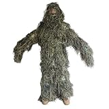 Enkrio Woodland Ghillie Suit 5-Pcs Camouflage Kleidung Camo Anzüge Kit Dschungel Wald Design Jagd Set für Männer