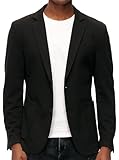 PJ PAUL JONES Lässiger Herren-Blazer mit Zwei Knöpfen, leicht, ungefüttert, Sportmantel, Schwarz, L