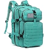 GUJOIN 50L Strapazierfähiger Nylon Wasserdichter Angeln Jagdrucksack Outdoor Militär Rucksäcke Taktische Sport Camping Wandertaschen (Cyan)