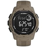 AVTREK Militär Uhr Herren,Taktische Armee Uhr mit Kompass,50M wasserdichte Digitaluhr Schrittzähler Armbanduhr, Höhenmesseruhr zum Wandern/Klettern(Café)
