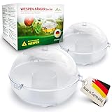 GARDIGO® Wespenfalle - 2er Set | Wespen Abwehr mit 13cm Durchmesser | Made in Germany | Insektenfänger aus Kunststoff zum Aufhängen oder Hinstellen | Fliegenfalle, Fruchtfliegenfalle, Wespenabwehr