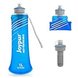 joypur 1 L Wasserfliter Outdoor Survival Camping Trinkflasche mit Filter Faltbar für Outdoor Aktivitäten (Blau)