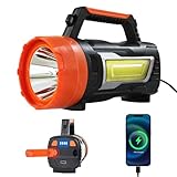 ErayLife LED Handscheinwerfer Akku, Handkurbel Wiederaufladbare Taschenlampe, 7000 Lumens mit 6 Modi, USB-Kabel, IPX4 Wasserdicht LED Handscheinwerfer Aufladbar für Camping/Notfall/Haushalt
