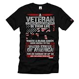 Veteran Wrote Blank Check Verpflichtung Reservist Treue Patriot T-Shirt#32374, Farbe:Schwarz, Größe:Herren XXL