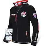 Nebulus Herren Fleecejacke Explore, warme Fleece Jacke, mit langem Full-Zip Reißverschluss, schwarz - L
