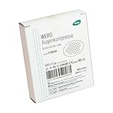 WERO Augenkompresse - sterile Augenauflage aus Baumwolle - anatomisch geformt - hautfreundlich - hygienisch verpackt (5 Stück)