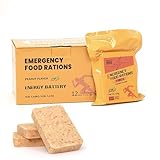 Notfall-Nahrungsmittelversorgung – Erdnuss-Hardtack, Mre Meals Military 2025, Notfall-Mahlzeiten, Survival-Riegel, Camping, Wandern, Überlebensnahrung, kalorienreiche Riegel, 12 Stück, lange