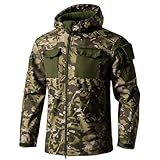 Generisch Winter Arbeitsjacke Herren Jagd Taktischer Multicam Mens Sport Vintage Kapuze Bundeswehr Dicke Männer Armee Outdoor Canvas Flecktarn Camouflage Jacke Cargo Outdoor Kleidung Herren XXL