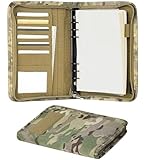 ACEXIER Outdoor Padfolio Ringbuch mit 80 Blatt Loseblatt-Papier Militär Memorandum A5 Wetterfest Taktisches Notizbuch