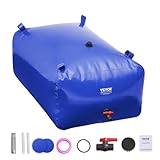 VEVOR 400L Wasserblasen Aufbewahrungsbehälter, Wassertank, 1000D blaues PVC, zusammenklappbare Wasserspeicherbehälter, Wasserbeutel mit großer Kapazität, tragbarer Wasserbehälter, Brandschutz, Camping