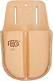 FELCO Doppel-Etui Nr. 921 (Tasche für Zwei Gartenscheren, aus Echtleder, Holster inkl. Schlaufe + Klammer zur Befestigung am Gürtel, Maße 25x16 cm) 921