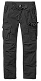 Brandit Cargohose Texas Slim Schwarz L