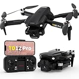 Toladrone Drohne mit 4K-Kamera, Drohnen für Erwachsene, Windwiderstand der Stufe 3, Bürstenloser Motor, 90° Elektrisch Verstellbar, Faltbarer RC-Quadcopter für Anfänger, TD12Pro